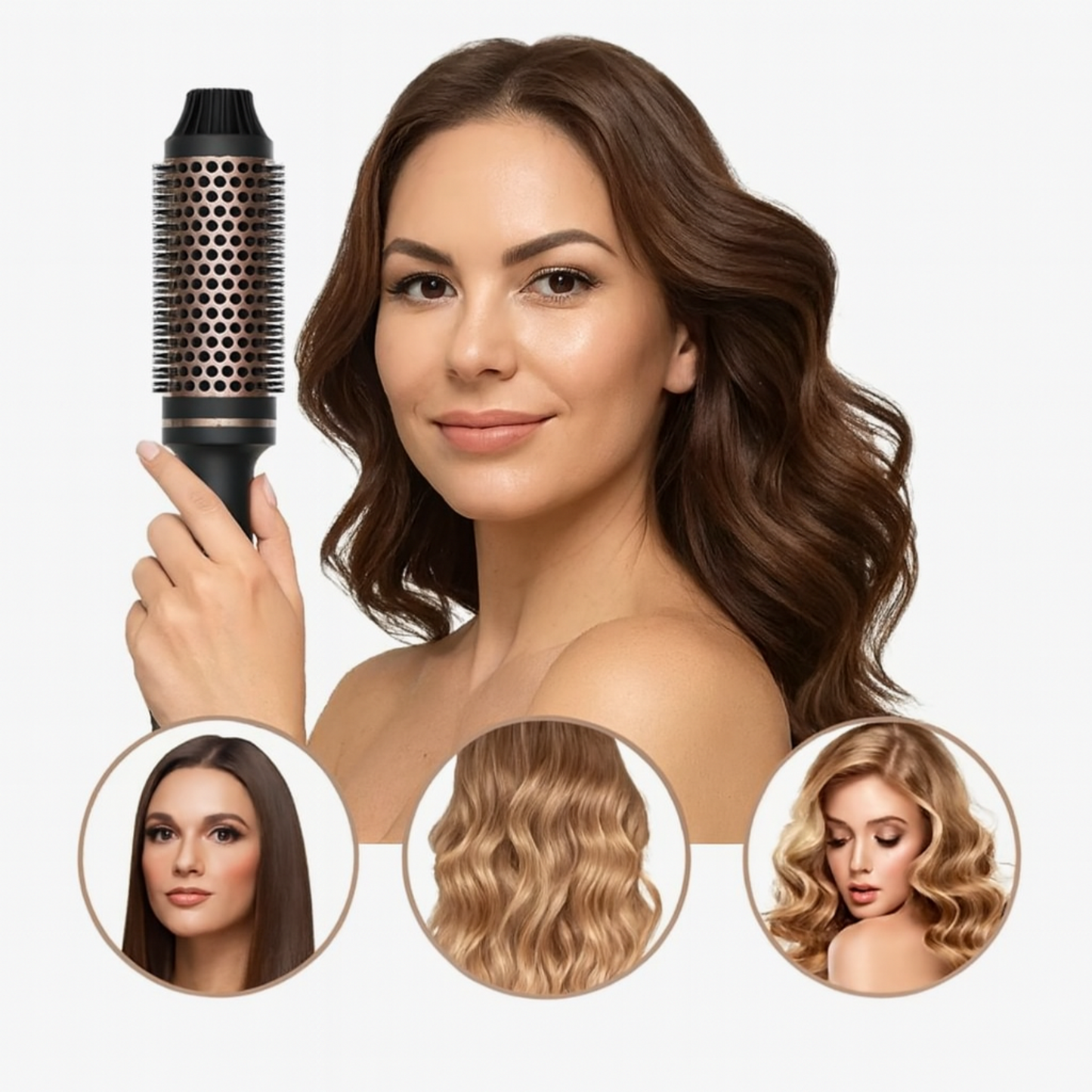 FrizzBust Ionic Heat Brush 3-in-1