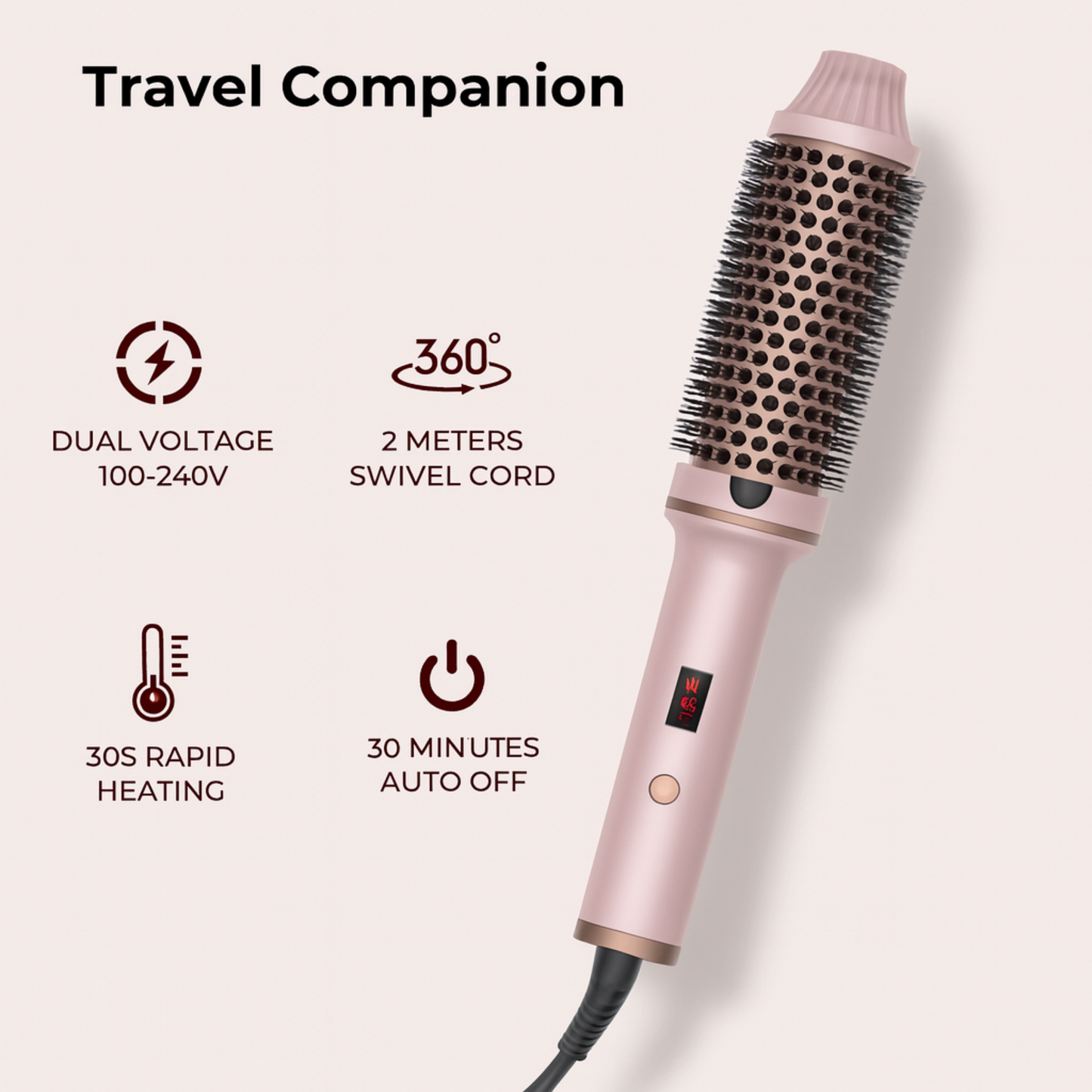 FrizzBust Ionic Heat Brush 3-in-1
