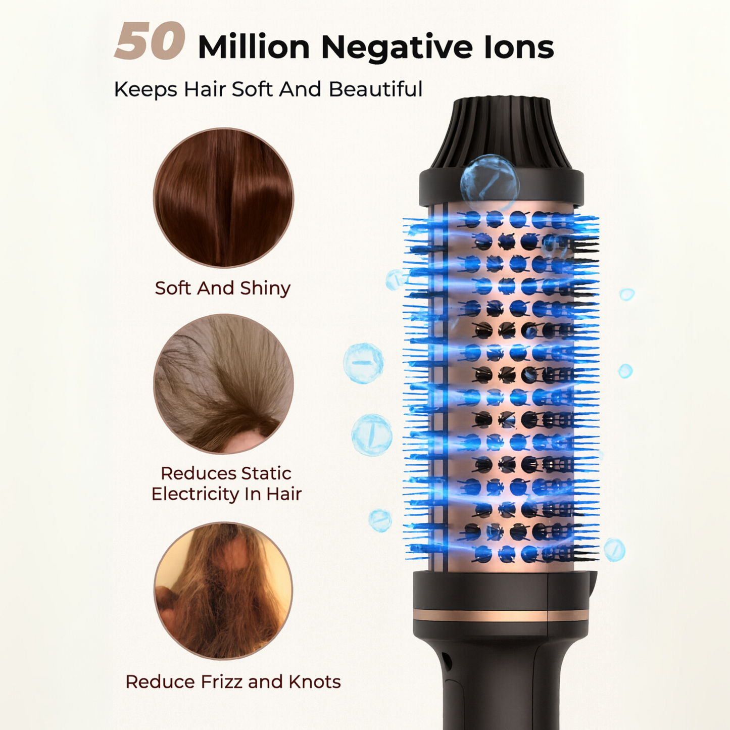 FrizzBust Ionic Heat Brush 3-in-1